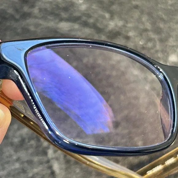 Tory Burch TY2064 1562 Blue & Brown Blue Blocker 52-16/135 W Case EUC